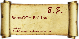 Becsár Polina névjegykártya