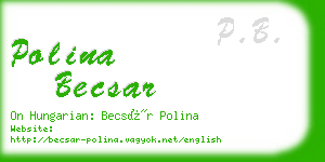 polina becsar business card
